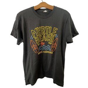 Myrtle Beach South Carolina TShirt Size Medium Crewneck Short Sleeve Black